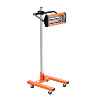 Lampa cu infrarosu pentru uscare vopsea, 1500 W, suprafata coacere 0.32 mp, Inaltime reglabila 300-1500 mm, stativ, 4 x roti
