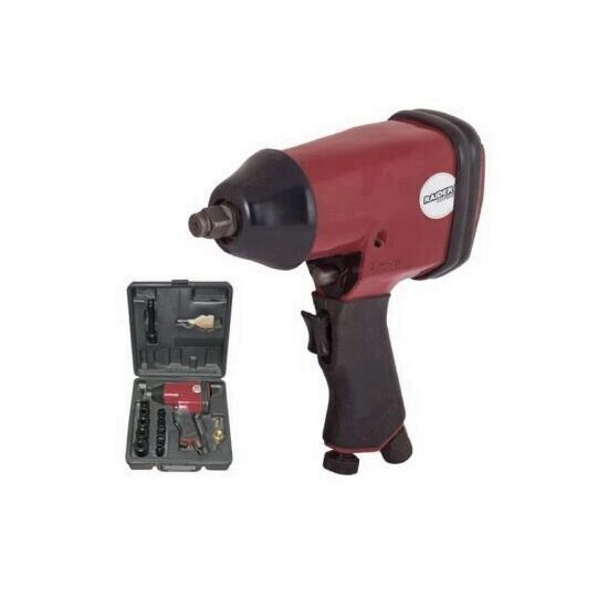Cheie pneumatica cu impact in trusa, Raider RD-AW03, prindere 1/2”, 310 Nm, 7000 rpm, accesorii incluse