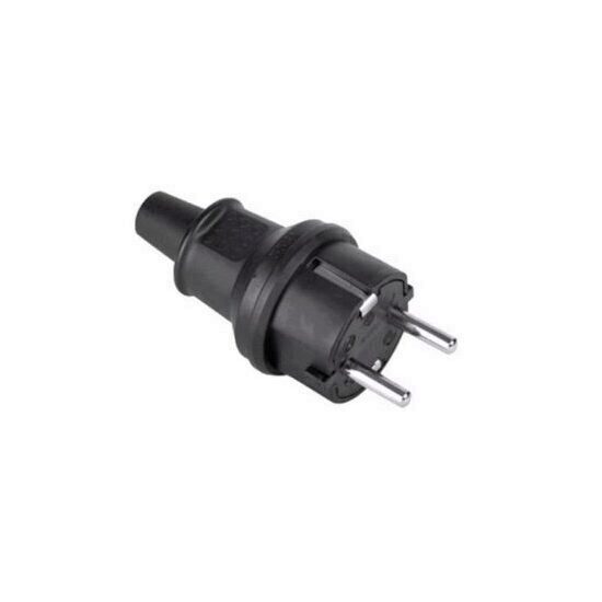 Stecher cauciuc, Ipee URZ3175, 16A/250V, culoare neagra, IP44