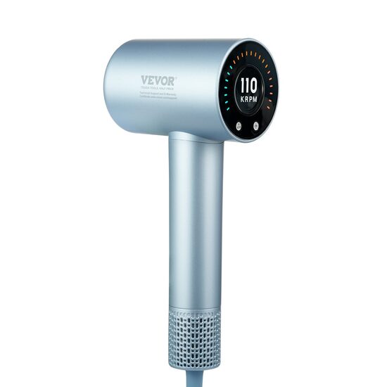 Uscator de par de mare viteza 1800 W, 105000 rpm, 200 de milioane de ioni negativi, 4 temperaturi, 3 viteze, motor fara perii, Albastru