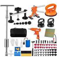 Kit pentru reparatie caroserie fara vopsire, 107 elemente, pistol silicon, ventuze