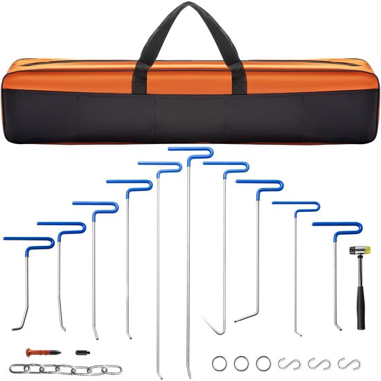 Kit pentru indreptare caroserie fara vopsire, 20 elemente, geanta transport