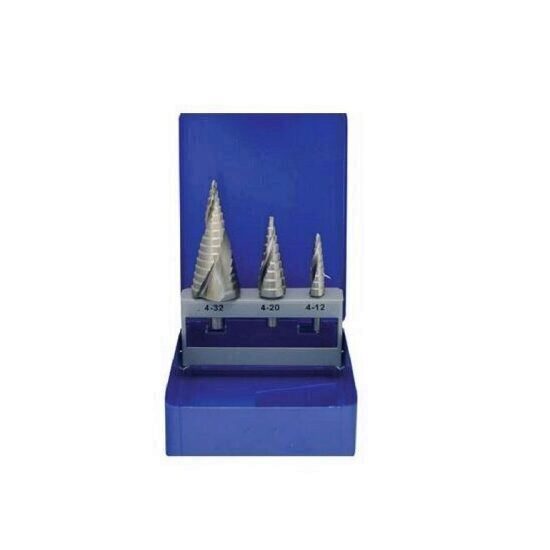 Set 3 burghie in trepte Strend Pro Trieda Standard 4241, 4-12, 4-20, 4-32 mm, HSS