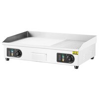 Plita electrica, Plancha Inox 4400 W, suprafata de gatit 730 x 400 mm, Grosime placa 10 mm