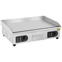 Plita electrica, Plancha Inox 4000 W, suprafata de gatit 660 x 400 mm, Grosime placa 10 mm