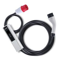 Incarcator portabil EV, Type 2, 16A, Cablu de incarcare 7.5 m, 230/400 V, 3.7 kW monofazat, 11 kW trifazat, geanta de transport, IP66
