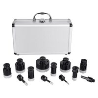 Set 11 carote diamantate pentru gresie, marmura, 6/8/10/20/25/28/32/35/45/50/65 mm, umed sau uscat, cutie depozitare
