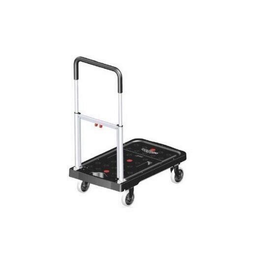 Carucior platforma pliabil, Strend Pro FW-99F, max. 150 kg, 4 roti, aluminiu