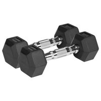 Set 2 gantere din fonta cauciucata 2 x 3 Kg