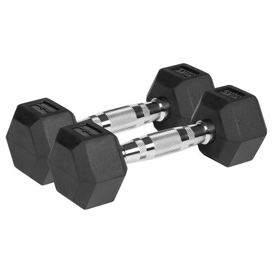 Set 2 gantere din fonta cauciucata 2 x 3 Kg