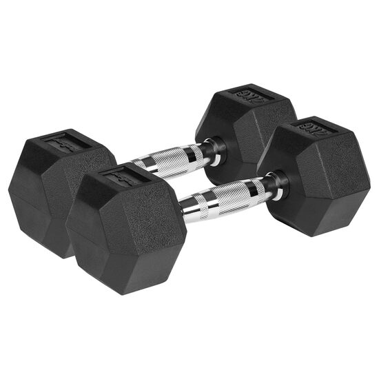 Set 2 gantere din fonta cauciucata 2 x 4 Kg