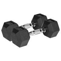 Set 2 gantere din fonta cauciucata 2 x 5 Kg