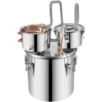 Cazan pentru distilat alcool, Inox si Cupru, Capacitate 19 l