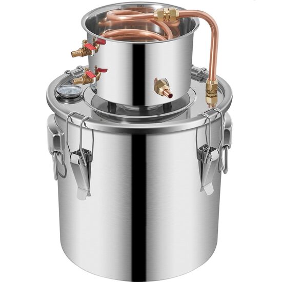 Cazan pentru distilat alcool, Inox si Cupru, Capacitate 11.4 l