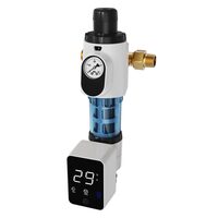 Filtru sedimente pentru toata casa, Centrifugal, 40 microni, Debit 4 T/h, curatare automata, Instalare universal, Manometru