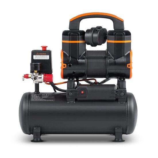 Compresor fara ulei, ultra silentios 70 dB, 900W, 8 l, 63 l/min, 8 Bar, 2800 rpm