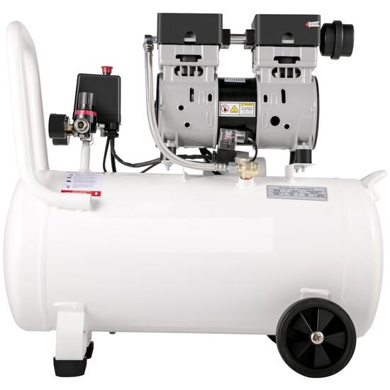 Compresor fara ulei, ultra silentios 68 dB, 750W, 50 l, 170 l/min, 8 Bar, 1450 rpm