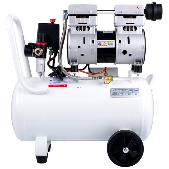 Compresor fara ulei, ultra silentios 58 dB, 850W, 30 l, 165 l/min, 8 Bar, 1440 rpm