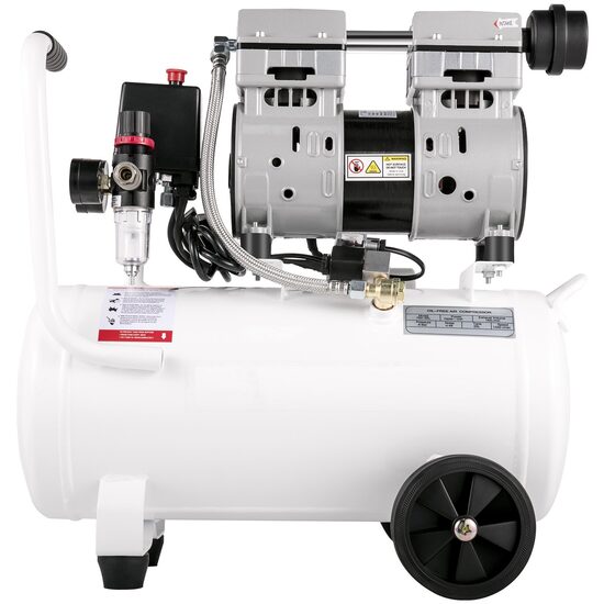 Compresor fara ulei, ultra silentios 60 dB, 750W, 25 l, 165 l/min, 8 Bar, 1760 rpm