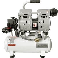 Compresor fara ulei, ultra silentios 58 dB, 550 W, 9 l, 110 l/min, 8 Bar, 1440 rpm, 2 x manometre