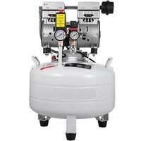 Compresor fara ulei, Vertical, ultra silentios 58 dB, 850W, 30 l, 165 l/min, 8 Bar, 1440 rpm, 2 x manometre