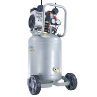 Compresor fara ulei, Vertical, ultra silentios 63 dB, 1500W, 50 l, 165 l/min, 8 Bar, 1440 rpm, 2 x roti