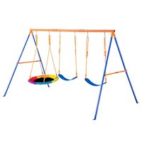 Leagan pentru copii, 3 in 1, cadru otel A, max 272 kg, demontabil, 1651H x 3048 x 1829 mm