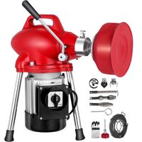 Sarpe pentru desfundat tevi, Electric, Profesional, 6 x capete taiere, 250 W, Lungime 4.5/10 m, Diametru 10/16 mm, IP44, 400 rpm