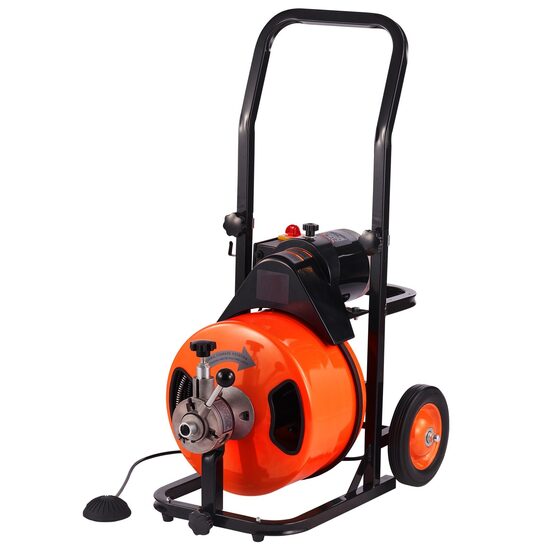 Sarpe pentru desfundat tevi, Electric, Profesional, 4 x capete taiere, 1500 W, Lungime 30 m, Diametru 3/8 inch, 1500 rpm