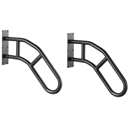Set 2 Balustrade otel, Prindere perete, pentru 1-3 trepte, lungime 737 mm, max 240 kg