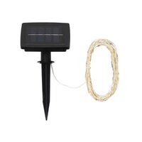 Instalatie luminoasa cu panou solar, 100 x micro Led, Exterior, Lungime 5 m, Baterie NiMh