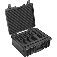 Caseta etansa pentru 5 pistoale, IP67, interior pretaiat, 475 × 415 × 223 mm, supapa presiune