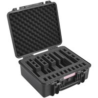 Caseta etansa pentru 6 pistoale, IP67, interior pretaiat, 491 × 434 × 211 mm, supapa presiune
