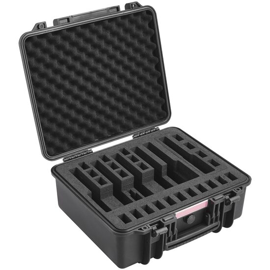 Caseta etansa pentru 6 pistoale, IP67, interior pretaiat, 491 × 434 × 211 mm, supapa presiune