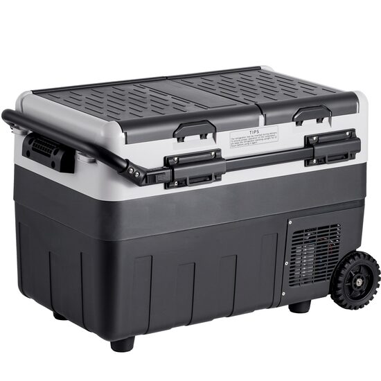 Frigider auto cu compresor, 40 l, 2 x zona racire, 708 x 440 x 473 mm, 12/24 V DC, 110-240 V AC, -20 ℃ pana la 20 ℃, Bluetooth, 60 W, USB