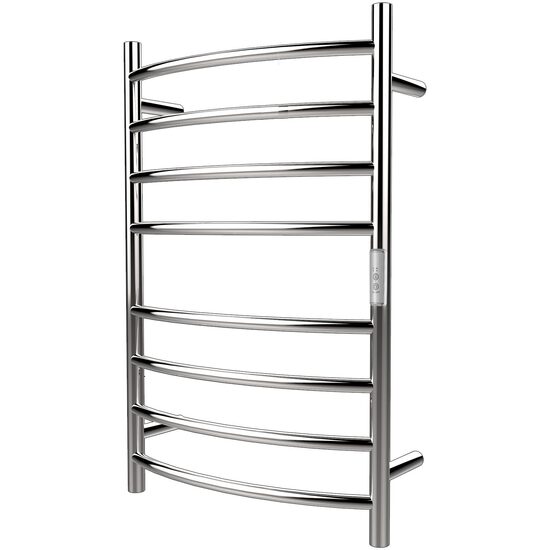 Calorifer electric pentru baie, 8 x elementi, Inox, IP55, 800 x 610 x 155 mm, 125 W, Temporizator