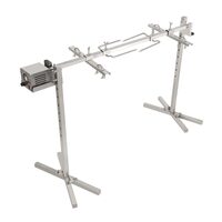 Rotisor electric pentru gratar Inox, max 60 kg, lungime de lucru 117 cm, putere 52 W, Inaltime reglabila 8 nivele, 4 rpm