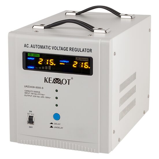 Stabilizator de tensiune automat 5000 VA / 3500 W, 150 - 270 V AC, Monofazat, 182 x 312 x 203 mm