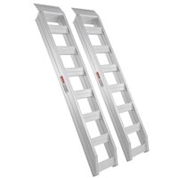 Set 2 rampe portabile pentru incarcare /descarcare capacitate maxima 4000 Kg, Aluminiu, 1830×380×105 mm