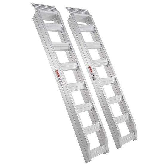 Set 2 rampe portabile pentru incarcare /descarcare capacitate maxima 4000 Kg, Aluminiu, 1830×380×105 mm