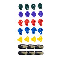 Set 20 pietre de catarat, Multicolor, accesorii prindere incluse, 6 x curele cu clichet, max 105 kg