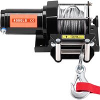 Troliu electric pentru ATV-uri, 12V DC, 1.3 CP, capacitate 1814 kg, Lungime cablu 12 m, Telecomanda WiFi si cu fir, IP55