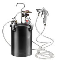 Pistol de vopsit cu rezervor sub presiune, 15 l, 4 Bar, duza 4 mm, furtun 3 m, Manometru