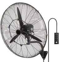 Ventilator cu pulverizare apa, oscilant de perete, Industrial, diametru 762 mm, Metal, IP44, 150 W, Temporizator
