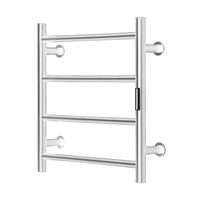 Uscator electric pentru prosoape, Inox, fixare perete, IPX5, 500 x 500 x 102 mm, 4 elementi, temporizator, LCD, Argintiu
