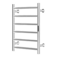 Uscator electric pentru prosoape, Inox, fixare perete, IPX5, 610 x 500 x 102 mm, 6 elementi, temporizator, LCD, Argintiu
