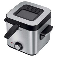 Friteuza cu ulei, Inox, 900 W, capacitate 1.5 l, maner detasabil, 210 x 270 x x 220 mm