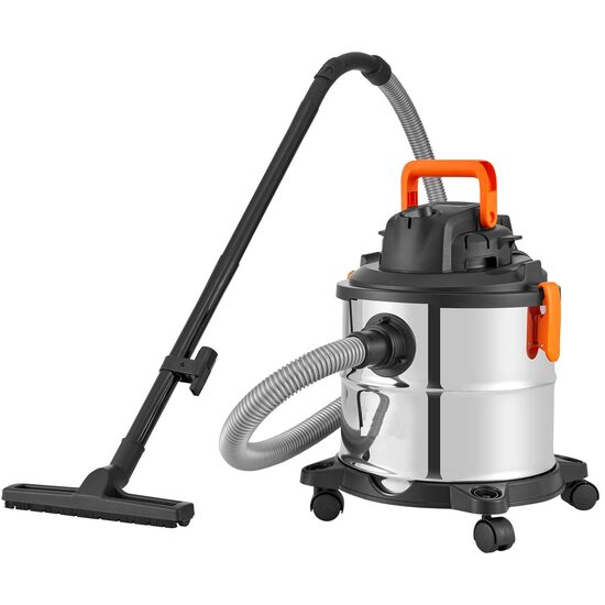 Aspirator umed/uscat, Inox, 1200 W, capacitate 20 l, lungime furtun 1.8 m