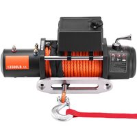 Troliu electric cu franghie sintetica 12V, capacitate 6123 kg, Lungime tragere 24 m, Telecomanda Wi-Fi, IP55