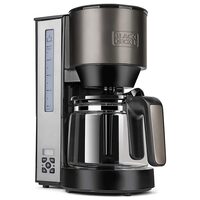Cafetiera programabila 12 cesti, 1000 W, bol din sticla, capacitate 1.25 l, functie reincalzire si anti-picurare